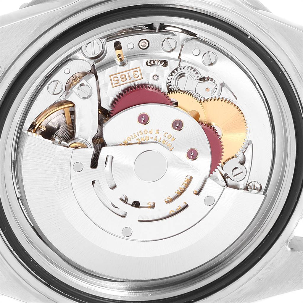 This image shows the internal mechanics and movement of a Rolex GMT-Master 16710 Men's Stainless Steel Black Dial 16710 Men's Stainless Steel Black Dial watch.