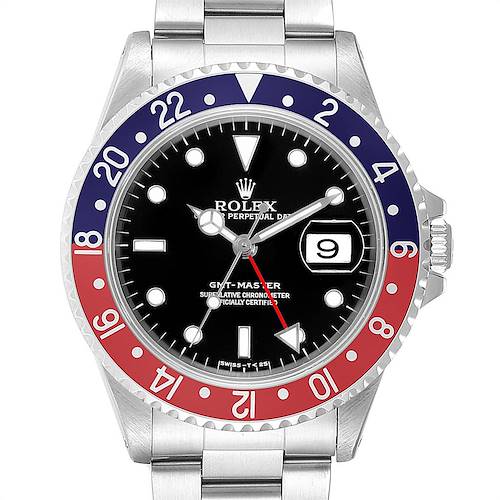 Photo of Rolex GMT Master Pepsi Red and Blue Bezel Steel Mens Watch 16700