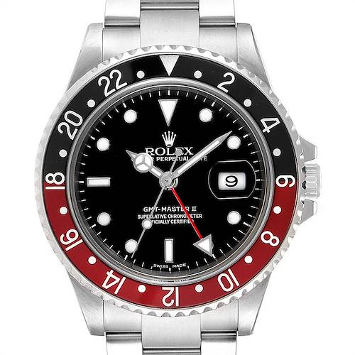 Photo of Rolex GMT Master II Coke Mens Watch 16710 with extra 2 Bezel Inserts Pepsi and Black