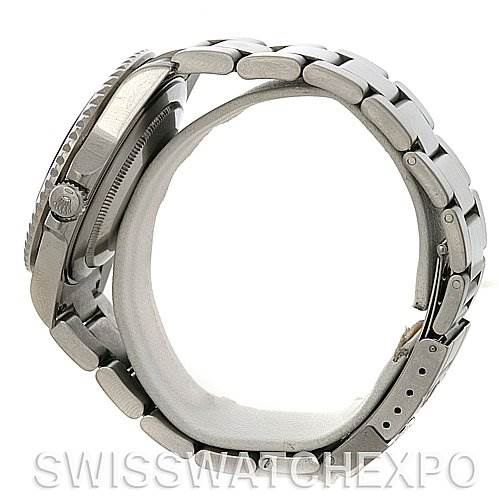 This image shows the side view of the case and bracelet of a Rolex GMT-Master 16710 Men
s Stainless Steel Black Dial 16710 Men
s Stainless Steel Black Dial watch.