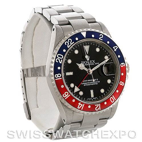 Rolex GMT Master II Pepsi Steel Mens Watch 16710 SwissWatchExpo