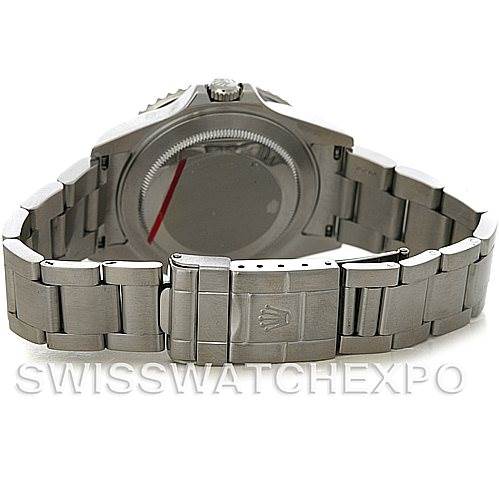 The image shows the back view of a Rolex GMT-Master 16710 Men's Stainless Steel Black Dial 16710 Men's Stainless Steel Black Dial watch, focusing on the bracelet and clasp.