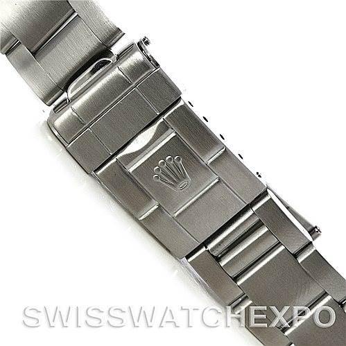 The image shows a close-up view of the clasp and part of the bracelet of a Rolex GMT-Master 16710 Men's Stainless Steel Black Dial 16710 Men's Stainless Steel Black Dial watch.