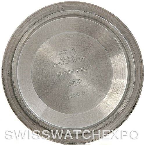 This image shows the inside of the case back for a Rolex GMT-Master 16710 Men's Stainless Steel Black Dial 16710 Men's Stainless Steel Black Dial watch.