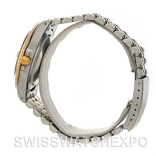 The image shows a side view of the Rolex GMT-Master 16753 Men's Stainless Steel Brown Dial 16753 Men's Stainless Steel Brown Dial watch, focusing on the bracelet and crown.