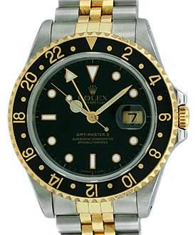 Photo of Rolex Mens Ss & 18k y Gold Gmt Master Ii 16713