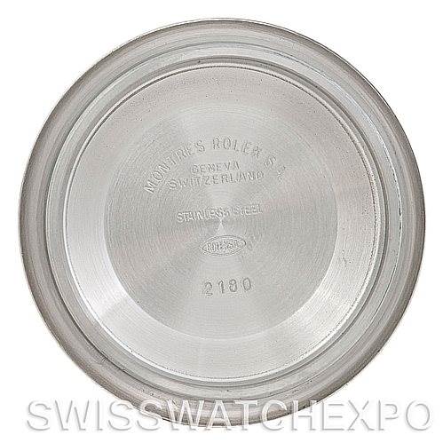 The image shows the inside view of the case back for a Rolex GMT-Master 16710 Men
s Stainless Steel Black Dial 16710 Men
s Stainless Steel Black Dial watch.