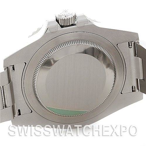 This image shows the back case and bracelet of a Rolex GMT-Master 116710 Men's Stainless Steel Black Dial 116710 Men's Stainless Steel Black Dial watch.