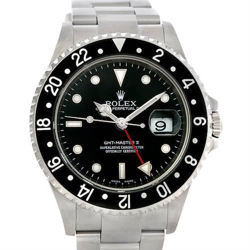 Photo of Rolex GMT Master II Mens Steel Watch 16710 Watch