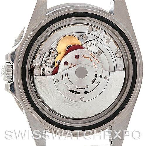 This image shows the internal movement mechanism of a Rolex GMT-Master 16710 Men's Stainless Steel Black Dial 16710 Men's Stainless Steel Black Dial watch from the back.