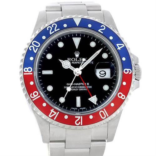 Photo of Rolex GMT Master II Stainless Steel Mens Watch 16710