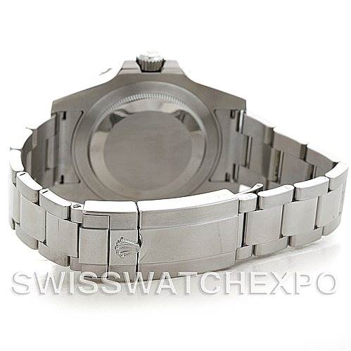 The image shows the back view of a Rolex GMT-Master 116710 Men's Stainless Steel Black Dial 116710 Men's Stainless Steel Black Dial watch, highlighting the clasp and bracelet.