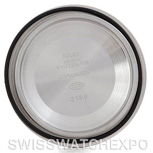 This image shows the interior of the case back of a Rolex GMT-Master 16710 Men's Stainless Steel Black Dial 16710 Men's Stainless Steel Black Dial watch, displaying inscriptions and the model number.