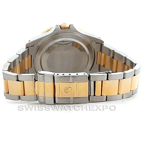 The image shows the back case and bracelet of a Rolex GMT-Master 16713 Men's Stainless Steel Black Dial 16713 Men's Stainless Steel Black Dial watch from a rear angle.