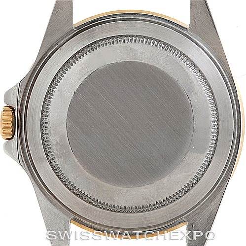 This image shows the back case of a Rolex GMT-Master 16713 Men's Stainless Steel Black Dial 16713 Men's Stainless Steel Black Dial watch.