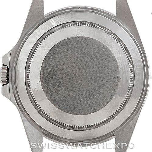 The image shows the back case of a Rolex GMT-Master 16710 Men's Stainless Steel Black Dial 16710 Men's Stainless Steel Black Dial watch, viewed from the rear.