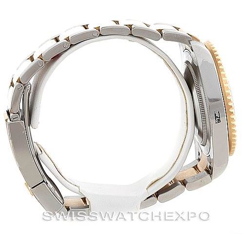 The image shows a side view of a Rolex GMT-Master 116713 Men's Stainless Steel Black Dial 116713 Men's Stainless Steel Black Dial watch, focusing on the bracelet and case.