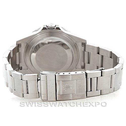 This image shows the case back and bracelet of a Rolex GMT-Master 16710 Men's Stainless Steel Black Dial 16710 Men's Stainless Steel Black Dial watch from the rear angle.