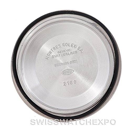 The image shows the case back of a Rolex GMT-Master 16710 Men's Stainless Steel Black Dial 16710 Men's Stainless Steel Black Dial watch, viewed from the inside, with engravings visible.