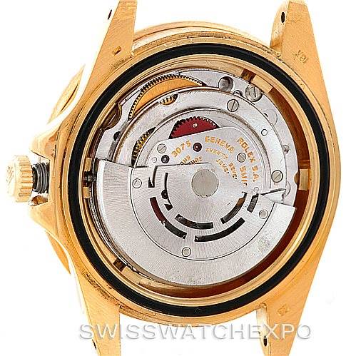 This image shows the inner mechanism and movement of the Rolex GMT-Master 16758 Men's Stainless Steel Black Dial 16758 Men's Stainless Steel Black Dial watch.