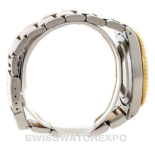 This image shows the side profile of a Rolex GMT-Master 16713 Men's Stainless Steel Black Dial 16713 Men's Stainless Steel Black Dial watch, highlighting the bracelet and case.