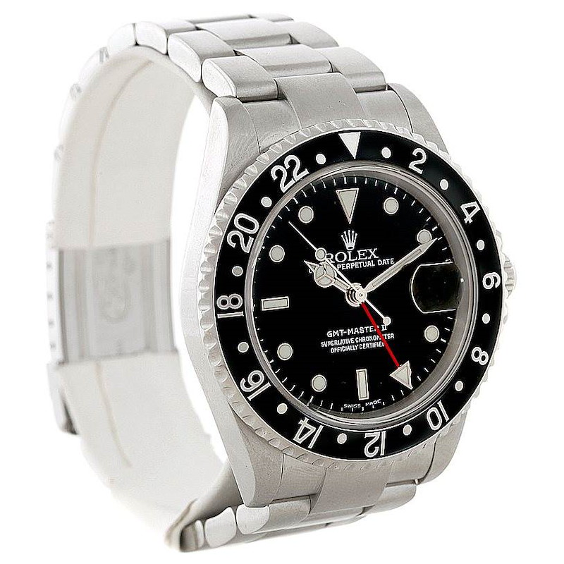 Rolex GMT Master II Mens Steel Watch 16710 SwissWatchExpo