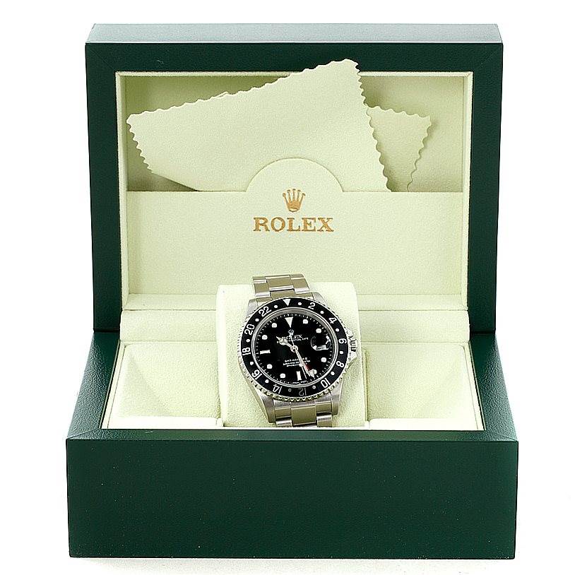 ロレックス コマ 16710 GMT マスター ss  ステンレス ROLEX Rolex GMT-Master II Men's Black Watch - 16710 for sale