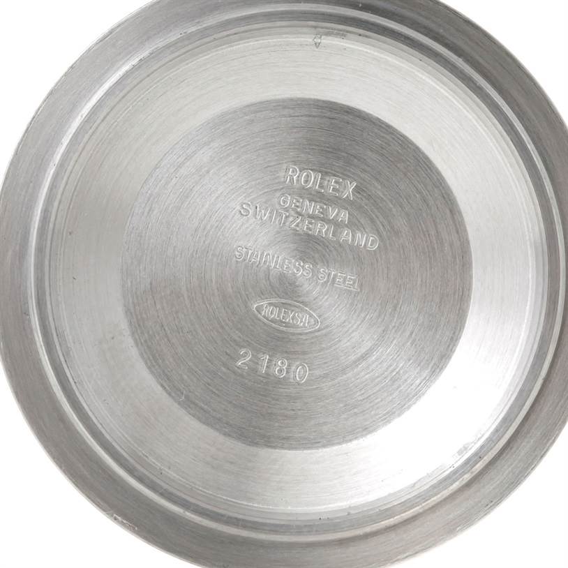 This image shows the interior side of a stainless steel case back for a Rolex GMT-Master 16710 Men's Stainless Steel Black Dial 16710 Men's Stainless Steel Black Dial watch.