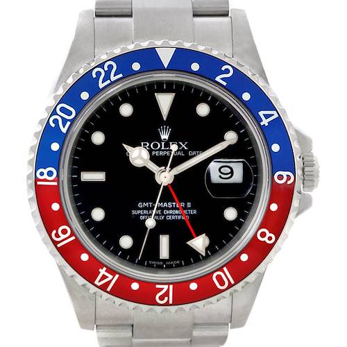 Photo of Rolex GMT Master II Pepsi Bezel Mens Watch 16710