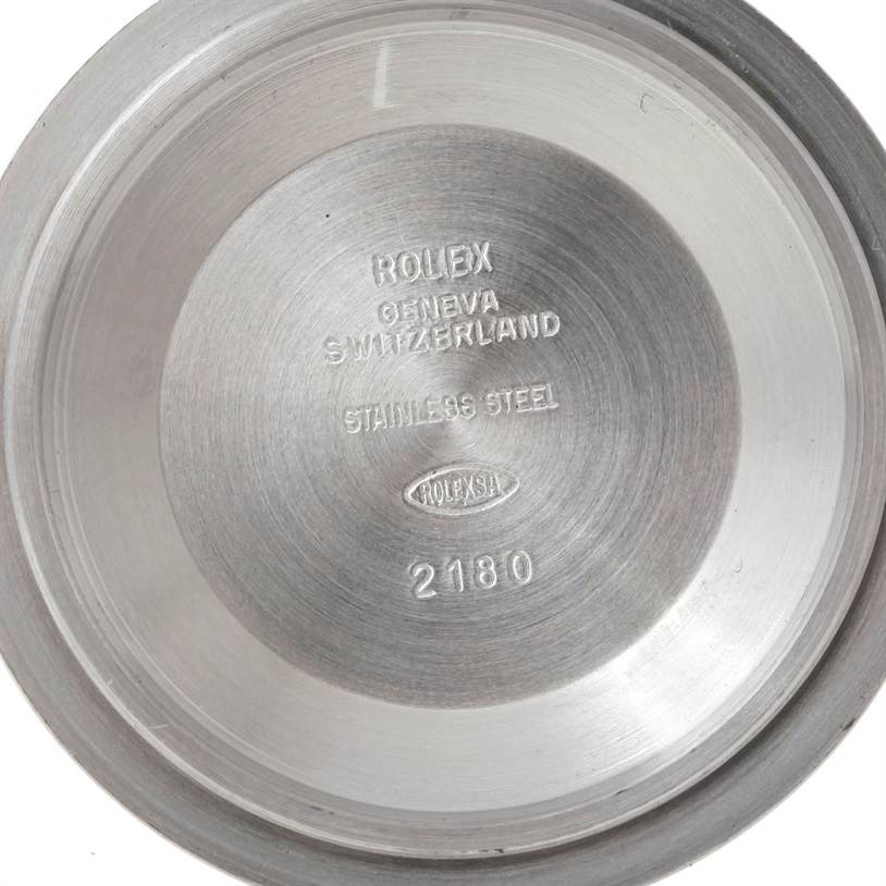 This image shows the inside of the case back of a Rolex GMT-Master 16710 Men's Stainless Steel Black Dial 16710 Men's Stainless Steel Black Dial watch.