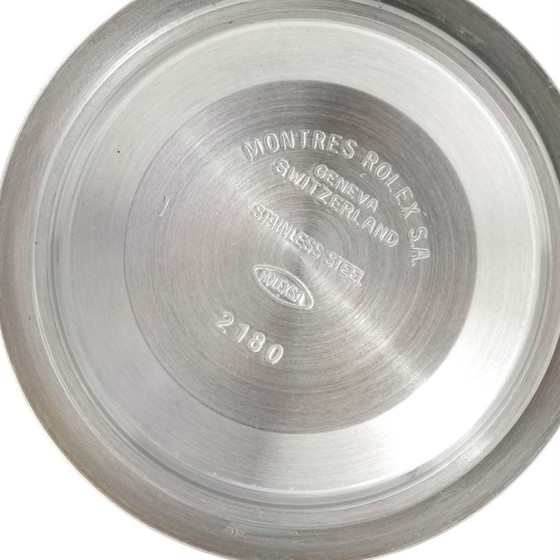 The image shows the inner side of the case back for a Rolex GMT-Master 16710 Men's Stainless Steel Black Dial 16710 Men's Stainless Steel Black Dial model, highlighting its engravings and markings.