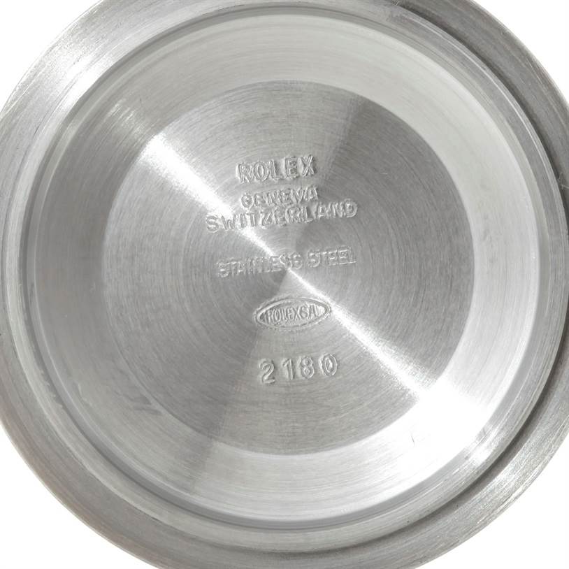 The image shows the inside of the case back of a Rolex GMT-Master 16710 Men
s Stainless Steel Black Dial 16710 Men
s Stainless Steel Black Dial watch in stainless steel.