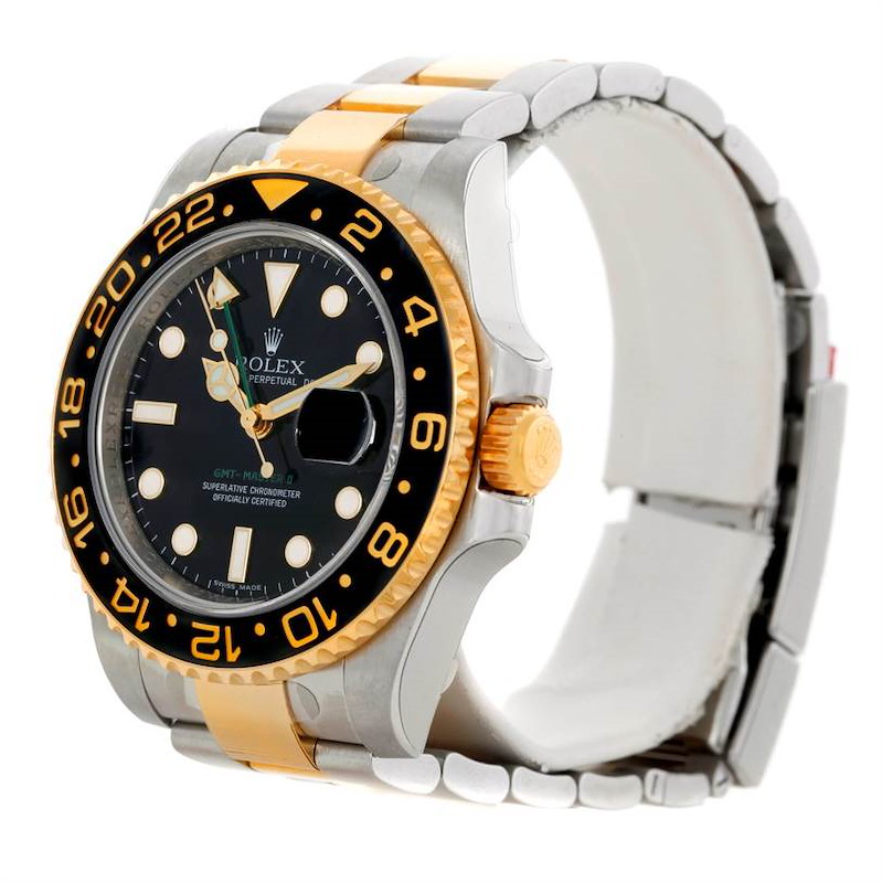 Rolex GMT Master II Mens 18k Gold Steel Watch 116713 Unworn SwissWatchExpo