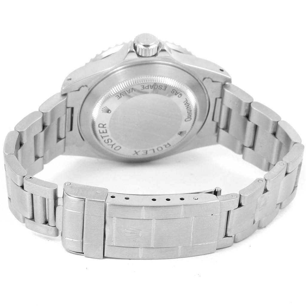 The image shows the back and bracelet of the Rolex Sea-Dweller 16600 Men's Stainless Steel Black Dial 16600 Men's Stainless Steel Black Dial watch, highlighting the case back and clasp.