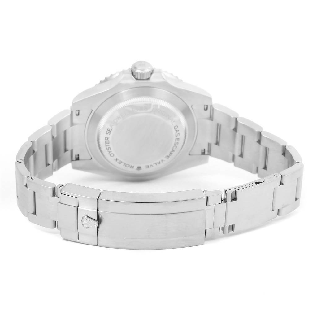 This image shows the back view and bracelet of the Rolex Sea-Dweller 116600 Men's Stainless Steel Black Dial 116600 Men's Stainless Steel Black Dial watch, highlighting the clasp and case back.