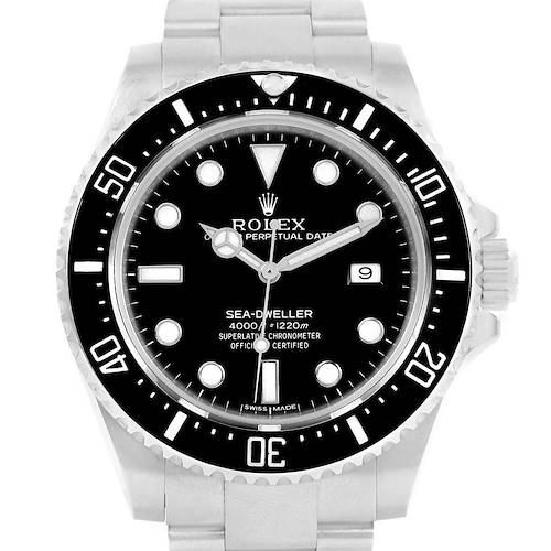Photo of Rolex Seadweller 4000 Black Dial Steel Mens Watch 116600 Box Papers