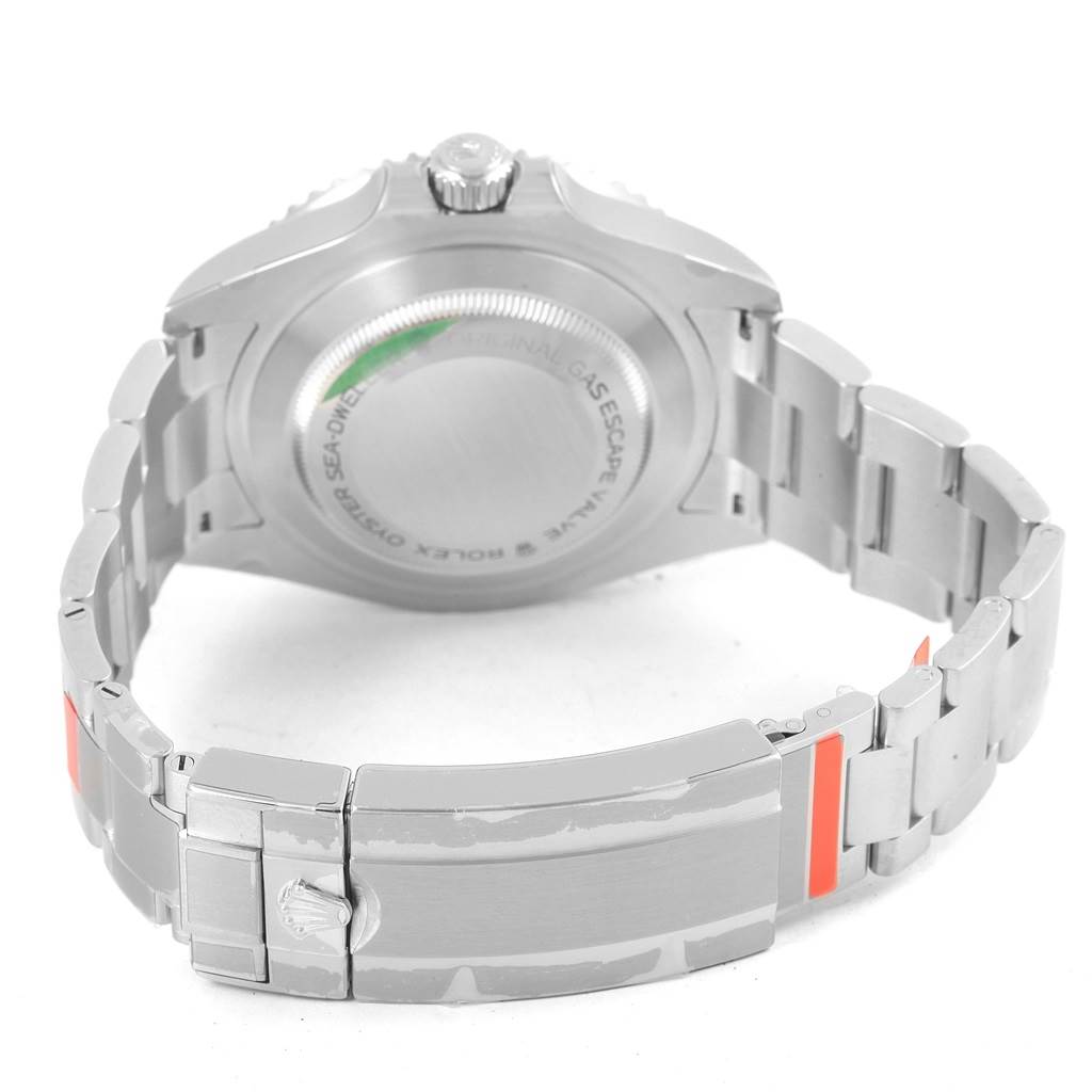 The image shows the back view and clasp of a Rolex Sea-Dweller 126600 Men
s Stainless Steel Black Dial 126600 Men
s Stainless Steel Black Dial watch.