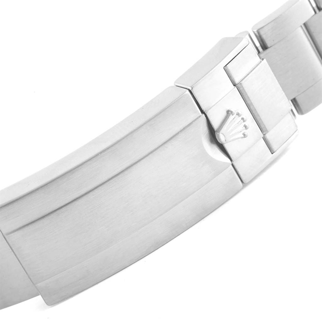 This image shows the stainless steel clasp of the Rolex Sea-Dweller 116600 Men's Stainless Steel Black Dial 116600 Men's Stainless Steel Black Dial watch, highlighting the brand's crown logo.