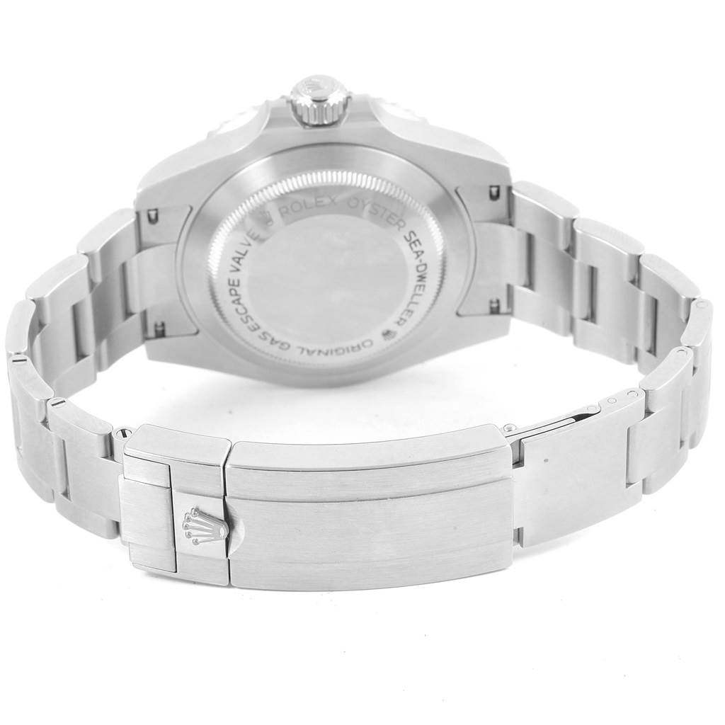 This image shows the back and bracelet clasp of the Rolex Sea-Dweller 116600 Men's Stainless Steel Black Dial 116600 Men's Stainless Steel Black Dial watch from a rear angle.