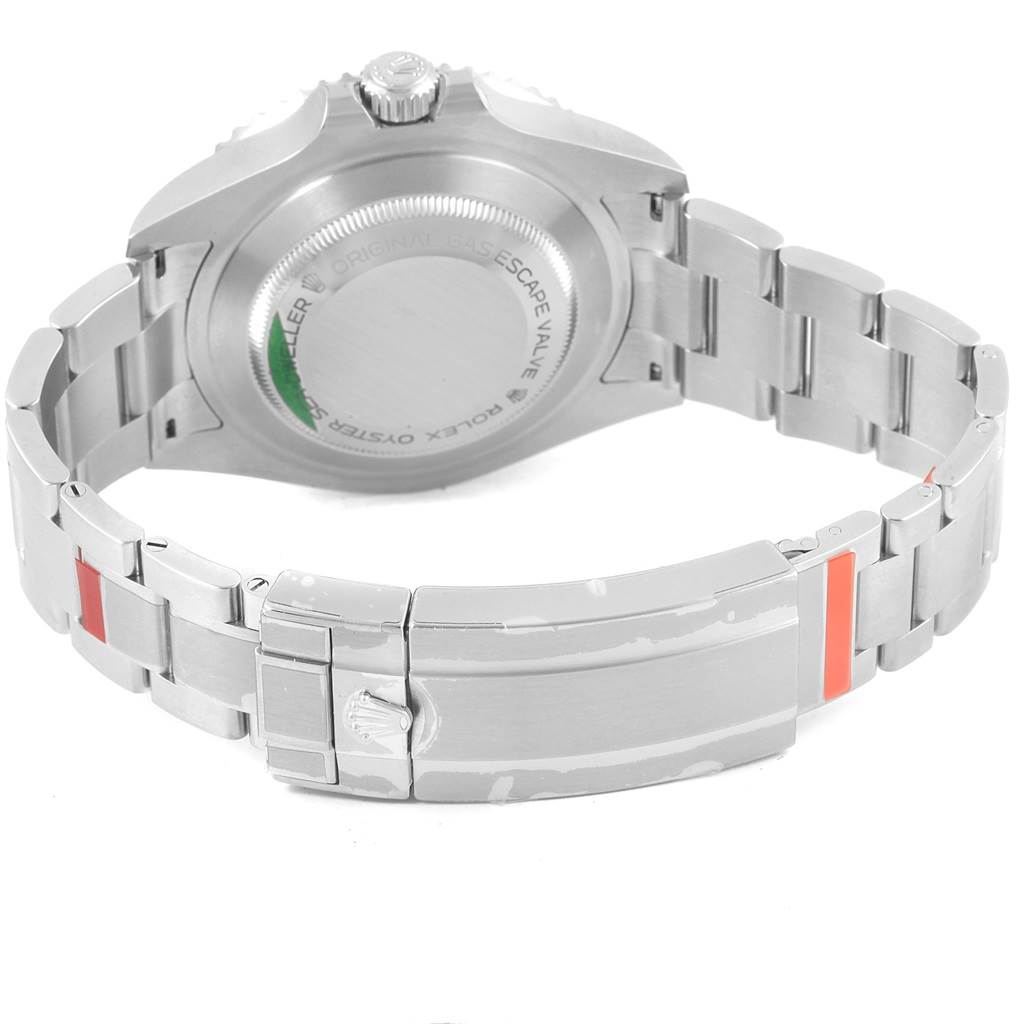 The image shows a rear view of a Rolex Sea-Dweller 126600 Men's Stainless Steel Black Dial 126600 Men's Stainless Steel Black Dial watch, highlighting the bracelet, clasp, and case back.