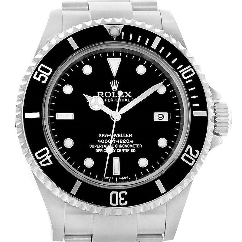 Rolex Seadweller 40 Black Dial Steel Mens Watch 16600 SwissWatchExpo