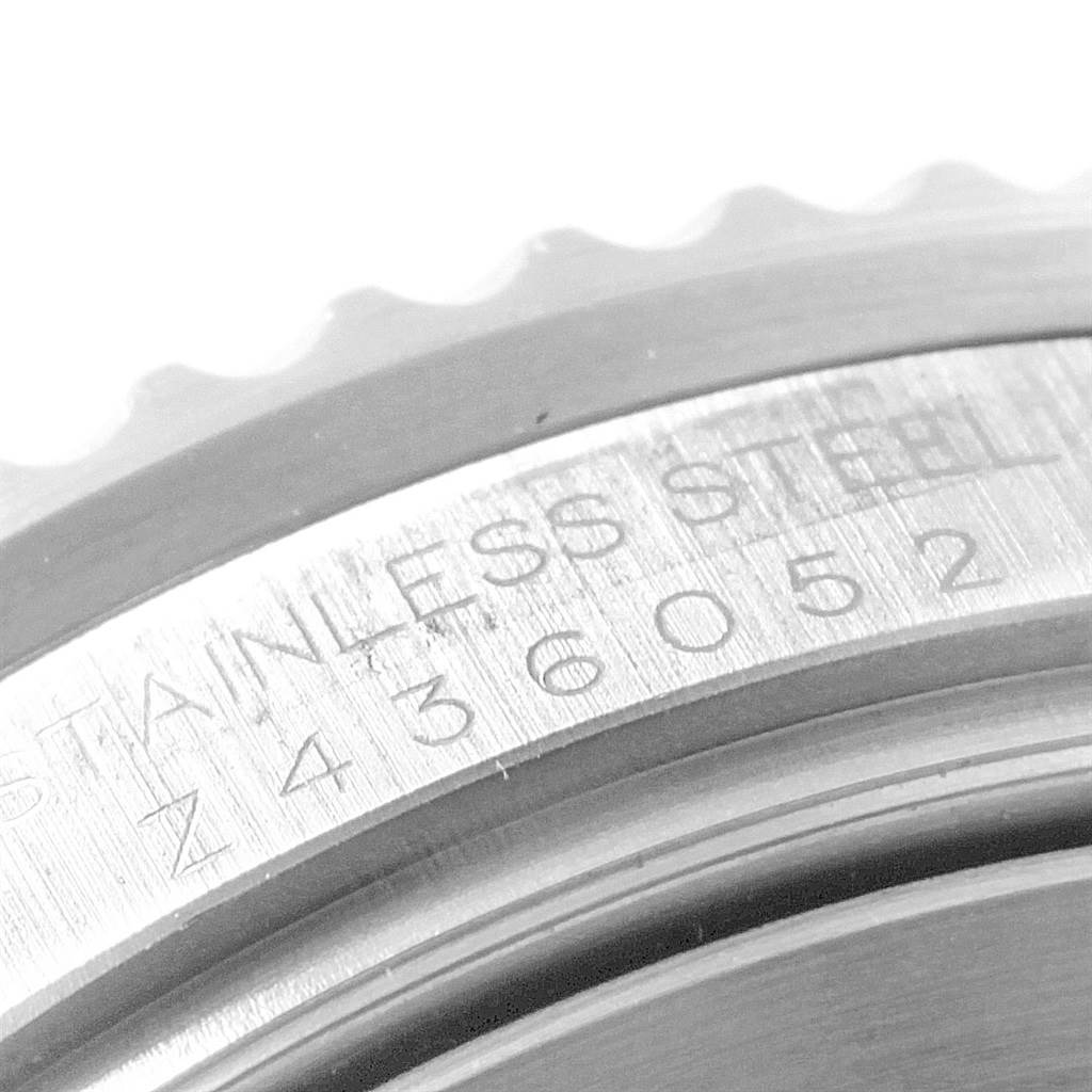 The image shows a close-up of the stainless steel casing with the model number engraved on a Rolex Sea-Dweller 16600 Men
s Stainless Steel Black Dial 16600 Men
s Stainless Steel Black Dial watch.