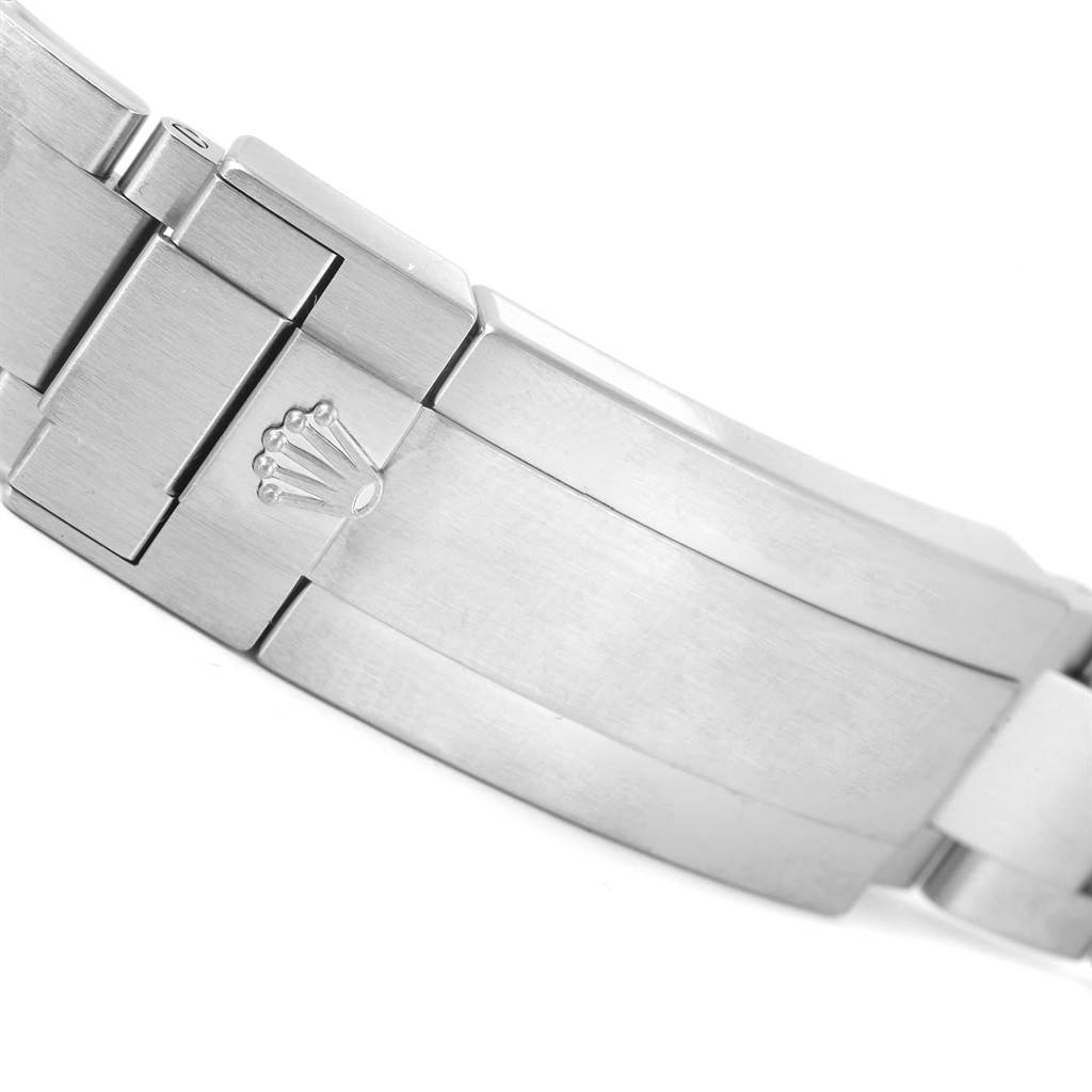 This image shows the clasp and part of the bracelet of a Rolex Sea-Dweller 116660 Men's Stainless Steel Blue Dial 116660 Men's Stainless Steel Blue Dial watch, featuring the Rolex crown logo.