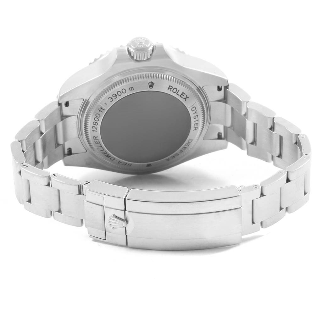 The image shows the back and bracelet of a Rolex Sea-Dweller 116660 Men
s Stainless Steel Blue Dial 116660 Men
s Stainless Steel Blue Dial watch, viewed from a rear angle.