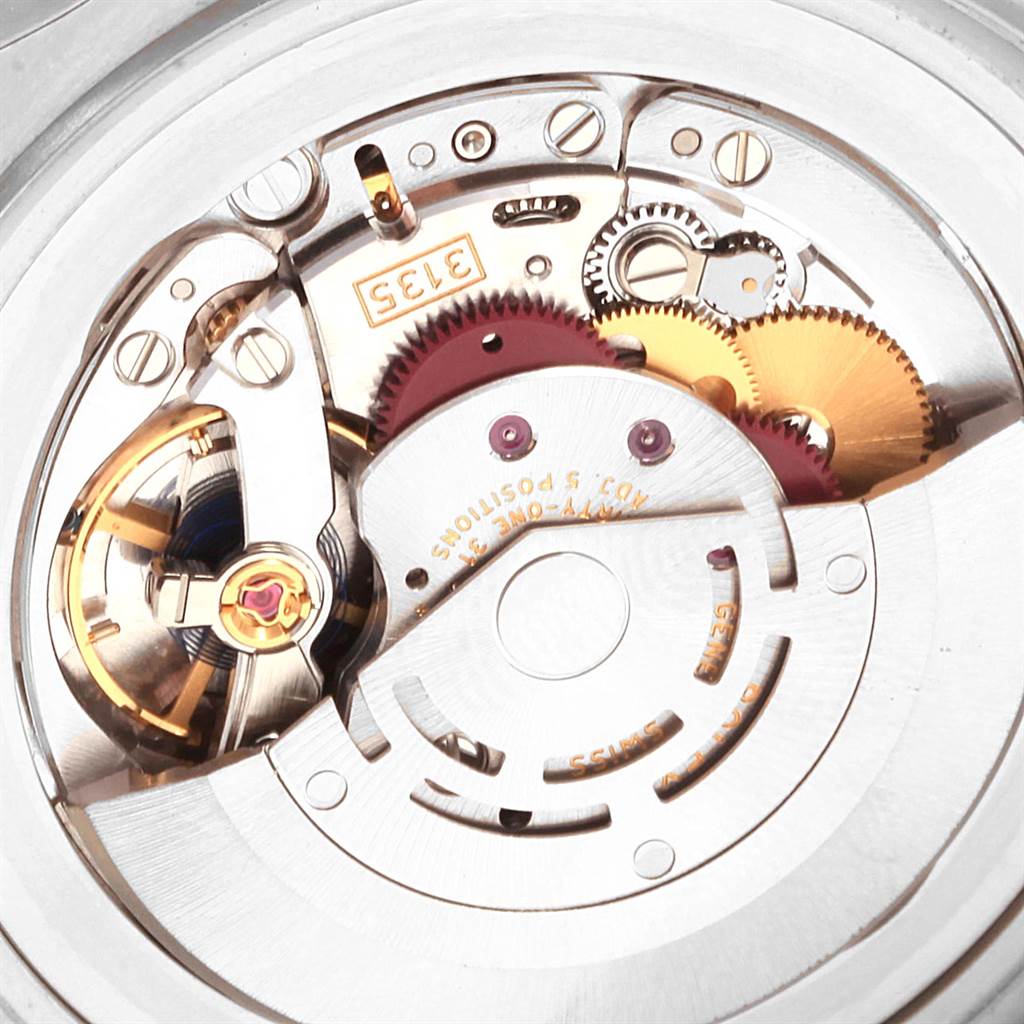 This image shows the internal mechanism and movement components of a Rolex Sea-Dweller 116660 Men
s Stainless Steel Black Dial 116660 Men
s Stainless Steel Black Dial watch from a top-down angle.