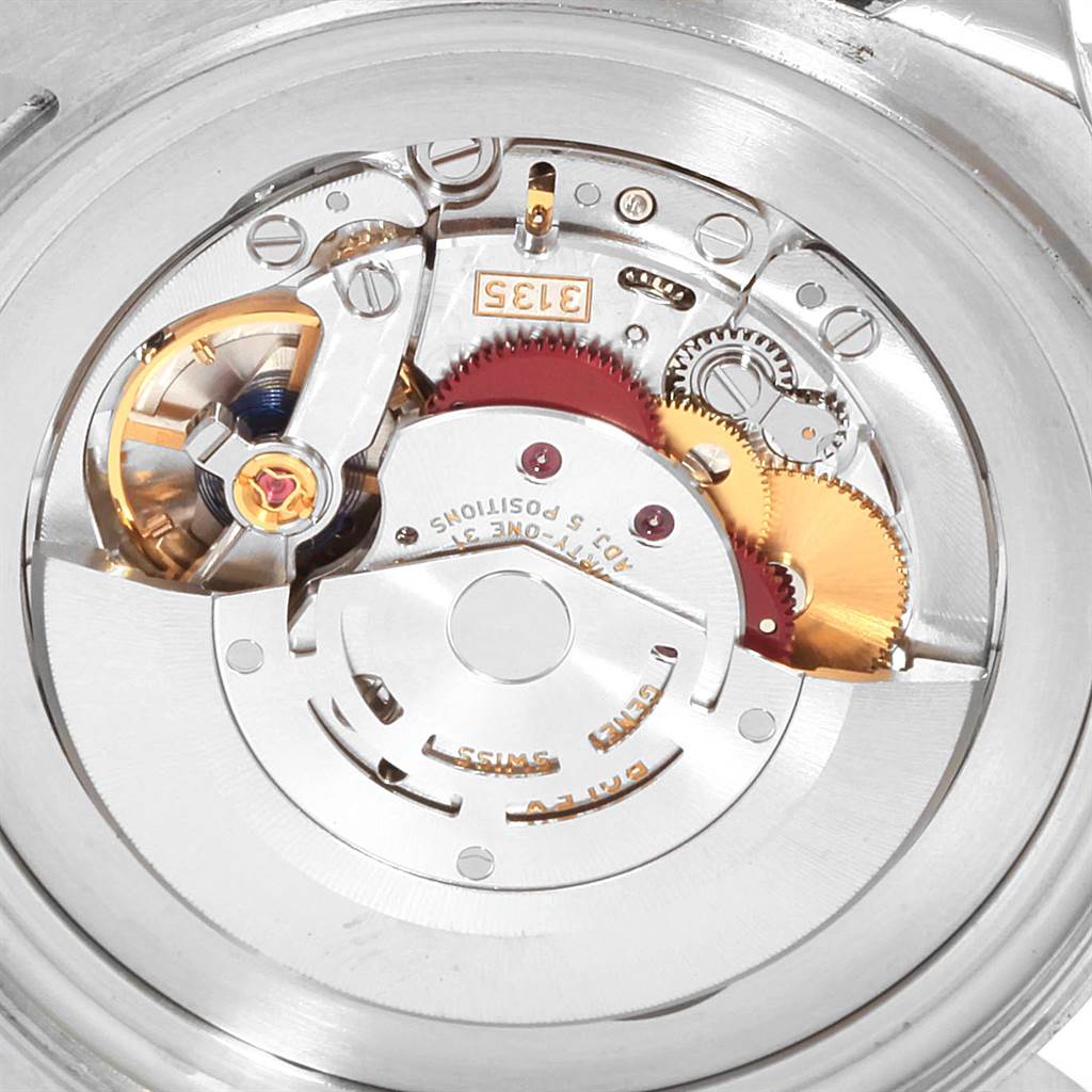 The image shows the internal mechanism of a Rolex Sea-Dweller 116660 Men
s Stainless Steel Black Dial 116660 Men
s Stainless Steel Black Dial watch, viewed from the back.
