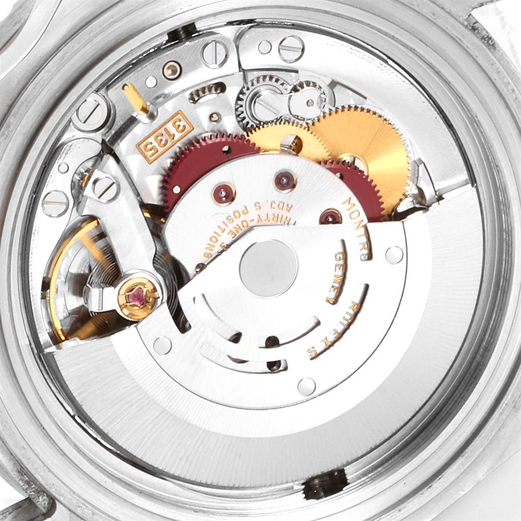 This image shows an internal view of the movement mechanism of the Rolex Sea-Dweller 16600 Men
s Stainless Steel Black Dial 16600 Men
s Stainless Steel Black Dial watch.