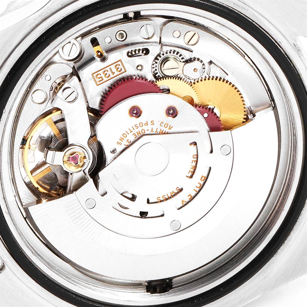 This image shows the internal mechanism and gears of the Rolex Sea-Dweller 16600 Men
s Stainless Steel Black Dial 16600 Men
s Stainless Steel Black Dial watch, captured from the back.