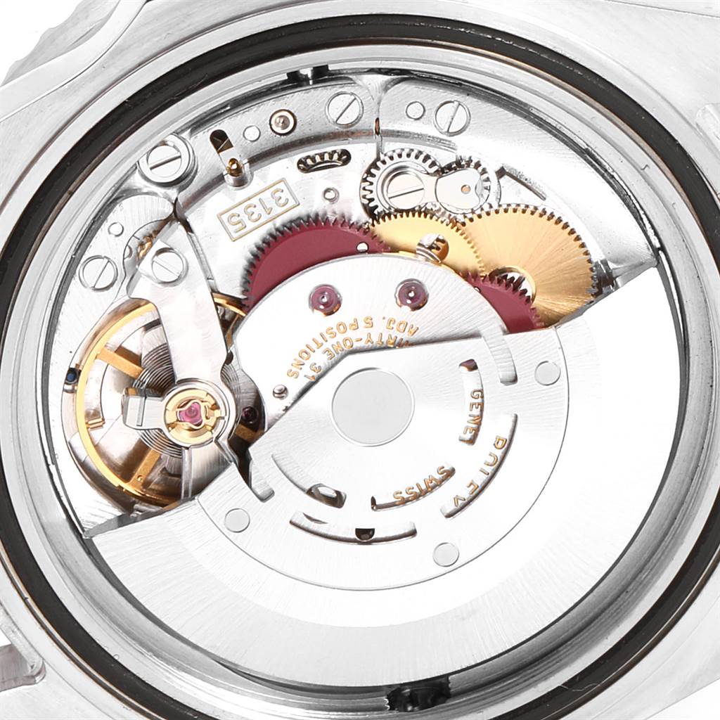 The image shows the internal mechanical movement of the Rolex Sea-Dweller 16600 Men
s Stainless Steel Black Dial 16600 Men
s Stainless Steel Black Dial watch at a top-down angle.