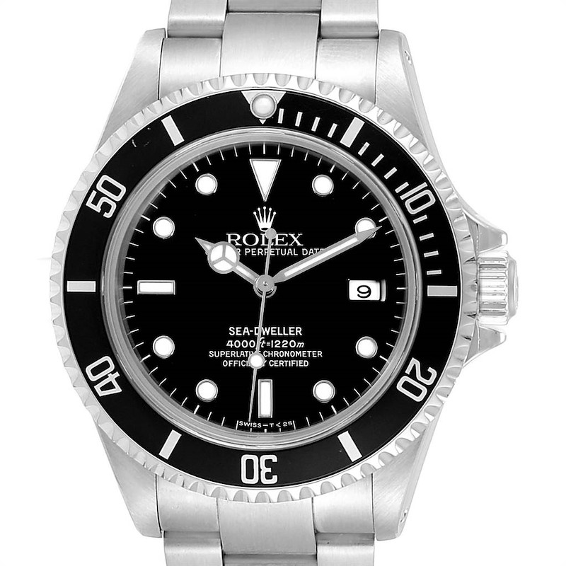 Rolex Seadweller 40mm Black Dial Steel Mens Watch 16600 SwissWatchExpo